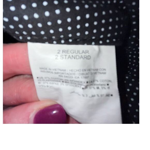Old Navy black white polka dot Harper mid-rise pants 2 - Picture 6 of 6